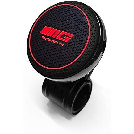 Gh Generic Hub Universal Steering Wheel Spinner Knob | Auxiliary | Booster | Aid | Control | Handle | Car Steering Wheel Strengthener (Black-Red)