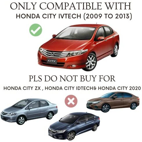 Autofact Magnetic Car Sunshades Compatible With Honda City Ivtech (2009 To 2013) (Set Of 4)  Easy Installation, Uv Protection, Keeps Car Cool (Front 2 With Zippers, Rear 2 Without Zippers)
