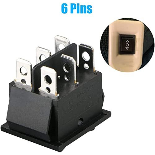 Sarte Sa72T72 Car Fog Light Switch | Car Switch Button | Car On Off Switch | Rocker Switch | Car Dashboard Switch (12V 20A | 6 Pin) (2 Pcs)