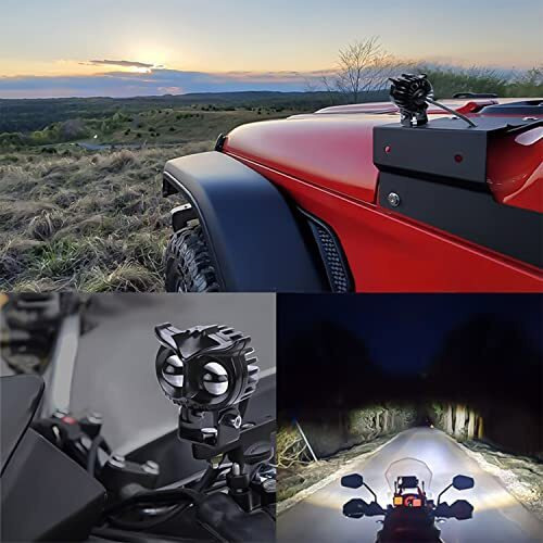 Fabtec Mini Drive Owl Led Fog Light Projector Bar Light With White/Yellow Led Drl Light For Cars, Bikes, Scooty Metal Body With Turn On/Off Switch, Set Of 2 Pcs