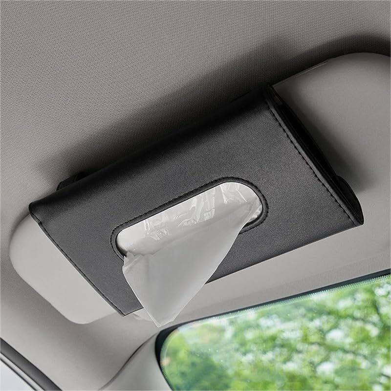 Maharsh Auto Accessories Car Sun Visor Tissue Box Car Back Seat Headrest Hanging Multi-Use Tissue Box Durable Premium Elegant Design Paper Napkin Holder Tissue Holder-1Pcs