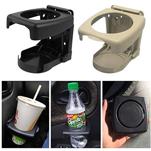 Sarte Car Drink Holder Foldable Cup Bottle Holders Glass Cup Can For All Car & Truck (Beige)