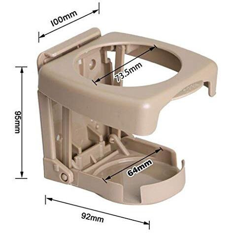 Sarte Car Drink Holder Foldable Cup Bottle Holders Glass Cup Can For All Car & Truck (Beige)