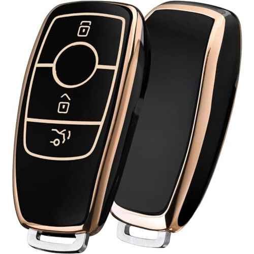 Shopoflux Tpu Car Key Cover Compatible For Mercedes Benz E - Class S - Class A - Class C - Class G - Class 2020 Onwards New Smart Key - Black