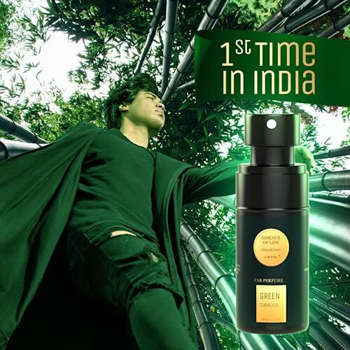 Air-Roma Green Tobacco Premium Car Perfume (60 Ml) | Fine Fragrance Car Air Freshener | Car Accessory Interior Fabric Spray | Anti Tobacco Anti-Odor Technology | 400+ Long-Lasting Air Freshener Scent