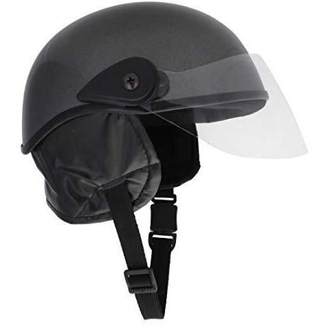 Western Era Unisex Half Helmet For Men & Women | Clear Visor | Comfort & Safety | Enhanced Design | Color - Grey Glossy (Large)