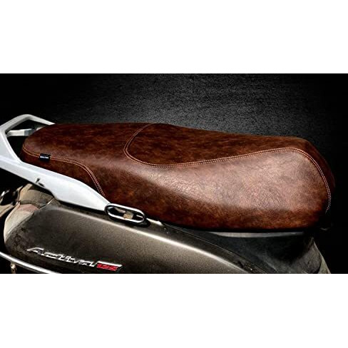 Sahara Seats Leather Finish Seat Cover For Activa 3G/4G/5G/6G, Jupiter, Maestro (Double Tone Brown)