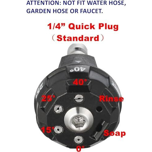 Starq Pressure Washer Nozzle Tips, 6-In-1 Quick Changeover, Adjustable Pressure Washer Nozzle With 1/4 Inch & 3/4 Quick Connect