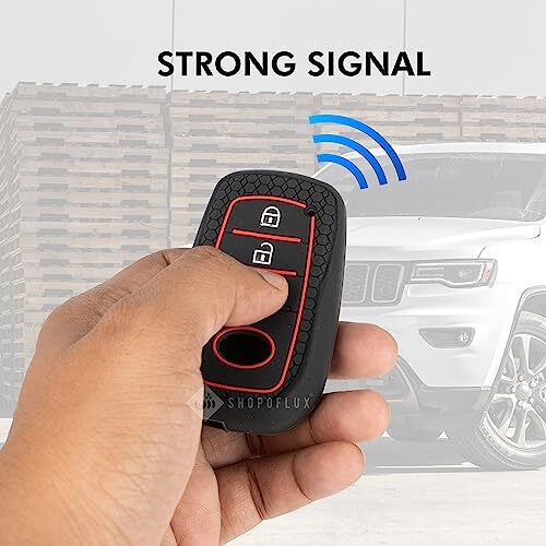 Shopoflux Silicone Key Cover Compatible With Toyota Fortuner | Fortuner Legender | Innova Hycross 3 Button Smart Key - Black (Pack Of 2)
