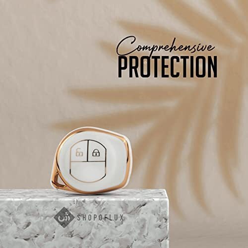 Shopoflux Tpu Key Cover Compitable With Swift | Ertiga | Wagonr | Celerio | Swift Dzire | Alto | Fronx | Breza | S Presso | Ignis 2 Button Remote Key (White)