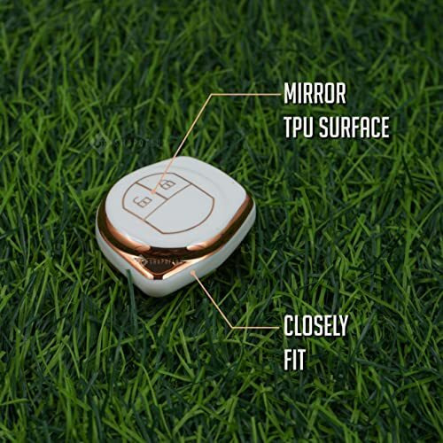 Shopoflux Tpu Key Cover Compitable With Swift | Ertiga | Wagonr | Celerio | Swift Dzire | Alto | Fronx | Breza | S Presso | Ignis 2 Button Remote Key (White)