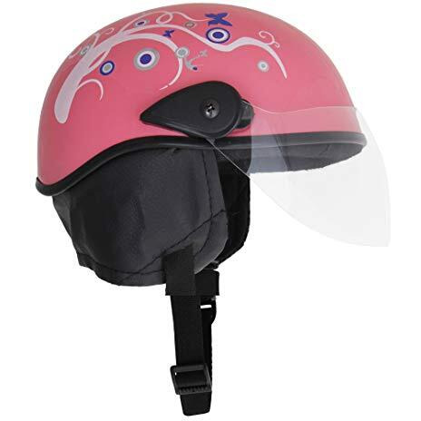 Sage Square Ladies Multi-Purpose Helmet (Pink Glossy Sticker Design 1) (Non-Motorized)