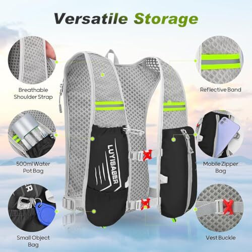 Proberos Hydration Vest Running Backpack, Lightweight Running Vest Hydration Vest For Outdoor Cycling, Marathoner Running Race Hydration For Cycling And Trail Running