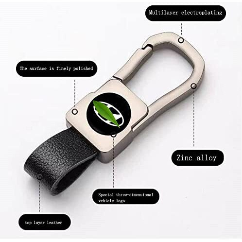 Greenworld Metal Scratch Proof Fob Key Heavy Duty Keychain Compatible With Hyun-Dai Creata/Verna/Venue/I10/I20/And All Hyuan-Dai Model Car (Black)