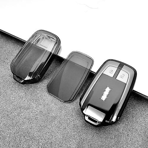 Jvcv Soft Tpu Transparent Cover Compatible With Isuzu Smart Key (Transparent Black)