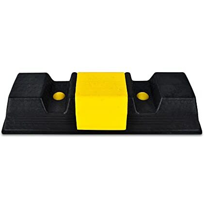 K T I Plastic Parking Stopper For Garage Floor, Blocks Car Wheels And Stops The Tires - Pack Of 2 (500 X 100 X 150)