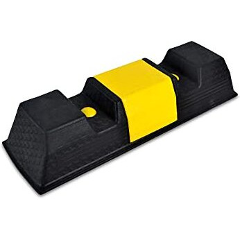 K T I Plastic Parking Stopper For Garage Floor, Blocks Car Wheels And Stops The Tires - Pack Of 2 (500 X 100 X 150)