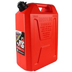 Jti Plastic 20L Jerry Can With Integrated Spout For Generators Jeeps Marine Activities Boat (15X7.5X20-Inch, Red)