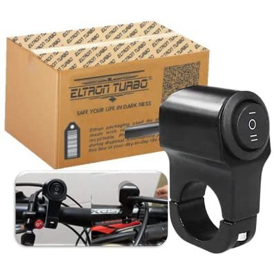 Eltron Turbo 3 Months Warranty Multi-Function 3 Mode Handlebar Switch Button Operate With Headlight, Fog Light, Cast Aluminium 12V Dc Universal For All Motorcycle, Bike (Pack Of 1, Black)