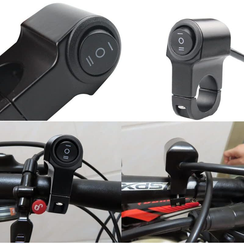 Eltron Turbo 3 Months Warranty Multi-Function 3 Mode Handlebar Switch Button Operate With Headlight, Fog Light, Cast Aluminium 12V Dc Universal For All Motorcycle, Bike (Pack Of 1, Black)