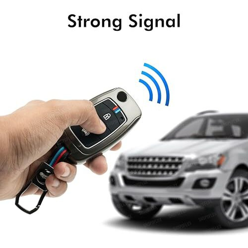 Shopoflux Metal Key Cover Compatible For Mahindra Xuv 300 And Alturas G4 Car 3 Button Flip Key (Pack 1)