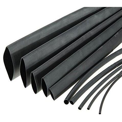 Rpi Shop - 10 Meters In Total Heat Shrink Tubes 1 Meter Each Of (1Mm, 3Mm, 5Mm, 6Mm, 8Mm & 10Mm) & 2 Meter Each Of (2Mm & 4Mm) Total 10 Meter Polyolefin 21 Sleeve For Wrap With Plastic Box- Black