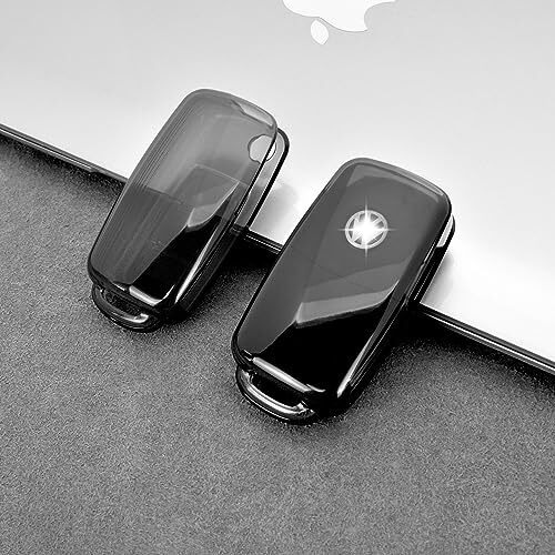 Jvcv Soft Tpu Transparent Cover Compatible With Volkswagen Polo Vento Jetta Ameo Passat And Skoda Rapid Laura Superb Octavia Fabia Yeti Folding Key (Transparent Black)
