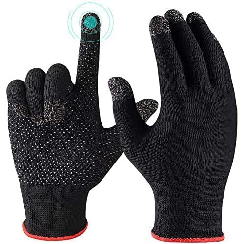 Amblic New Full Finger Bike Riding Gloves For Men & Women With Touch Screen Sensitivity Anti-Sweat Breathable Nano Silver Fiber Gloves For Riding, Travelling(Nylon, Cycling)