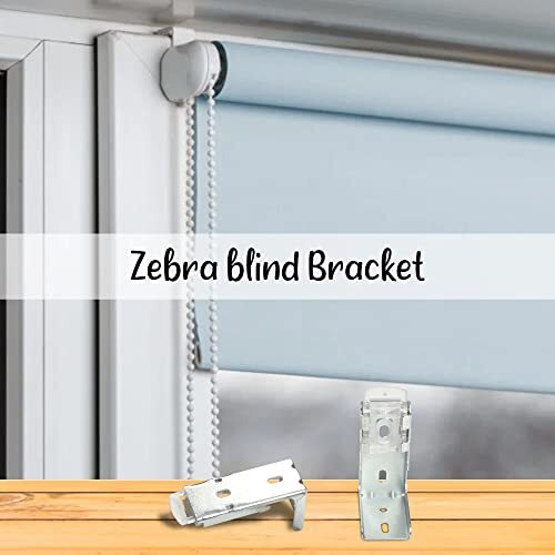 Fapbadri Bracket/Holder/Clamp For Zebra Blind/Day And Night Blind, Used For Wall Mounting Or Ceiling Mounting, Screws & Wall Plugs Included - 2 Pieces