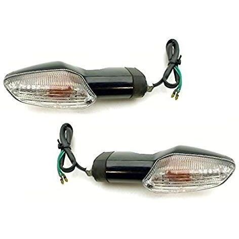 A2D Orginal Style Oem Bike Turn Inidicators Clear Glass Amber Light Set Of 2 Compatible With Honda Cbr-150