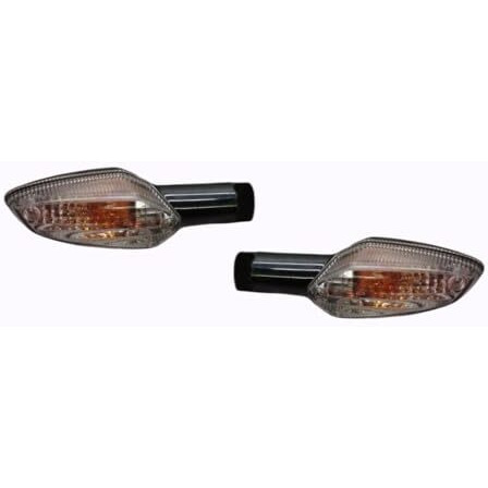 A2D Orginal Style Oem Bike Turn Inidicators Clear Glass Amber Light Set Of 2 Compatible With Honda Cbr-150