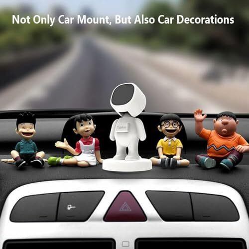 Tecnoviq Car Mounts And Magnetic Phone Holder For Astronaut Shaped Strong Magnetic Attraction 360 Degree Rotating Car Phone Mount (White)