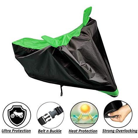 Auto Hub Water Resistant Bike Body Cover For Kawasaki Ninja 300 - Black/Green