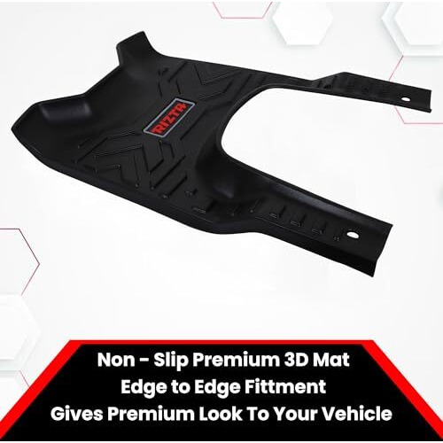 Grandbiker 3D Footmat Compatible For Scooter/Scooty Rizta Waterproof | Durable | Anti-Slip | Easy To Clean Protects Floor (Black) (1)