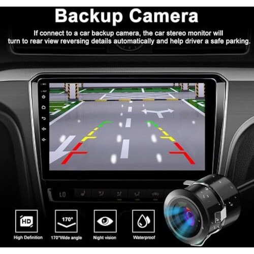 Modorwy Maruti Wagon R 2019 9Inch 1280P Ips Car Android Display With Gorilla Glass | Double Din Car Stereo | Android 12 | 2Gbram/32Gbrom Multimedia Player With Ahd Camera, Dashboard Frame & Socket