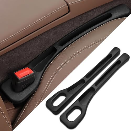 Lgvoa Vehicle Mounted Gap Leak Proof Filling Strip, Car Seat Gap Filler Organiser Universal Car Seat Gap Plug Auto Seat Gap Leak-Proof Filling Strip For Car Suv Truck (Black)