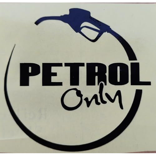 Meira Petrol Only Sticker For Car Fuel Tank (Reflective) (10Cm X 10Cm) (Black)