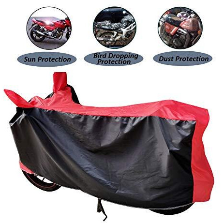 Auto Hub Bajaj Pulsar 220 Dts-I Waterproof Bike Cover - Body Cover For Pulsar 220 (Black, Red)