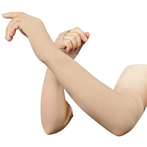 Pluspicks Outdoors Sun Protection Arm Sleeves For Men & Women - Upf 50 Arm Cover For Biking, Cricket, Cycling, Golf, Outdoor Sports (1 Pair-Skin Color)
