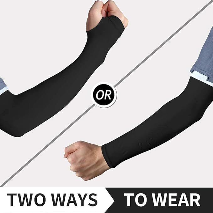 Pluspicks Outdoors Sun Protection Arm Sleeves For Men & Women - Upf 50 Arm Cover For Biking, Cricket, Cycling, Golf, Outdoor Sports (1 Pair-Skin Color)