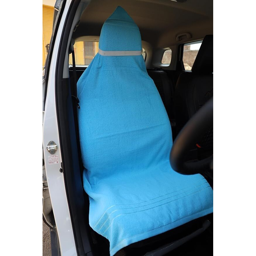 Vip Bagda 100% Cotton Car Seat Cover, Front Seat, Single Unit (Sky Blue)