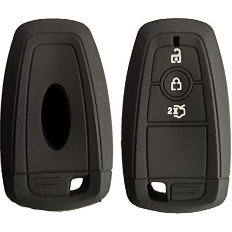 Shopoflux Silicone Smart Key Cover Compatible With Endeavour | Figo | Aspire | Freestyle Titanium (Pack 2 Black Silicon)