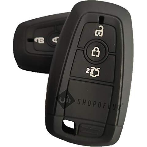 Shopoflux Silicone Smart Key Cover Compatible With Endeavour | Figo | Aspire | Freestyle Titanium (Pack 2 Black Silicon)