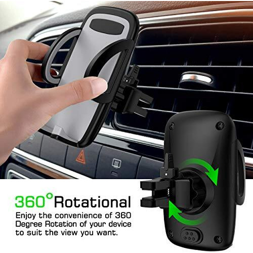 Elv Car Mount Adjustable Car Phone Holder Air Vent Mobile Mount With Automatic Lock Release Cradle For Smartphones