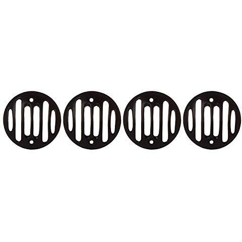 Ramanta Metal Bullet Indicator Light Grill For Bullet Classic, Standard And Electra 350 & 500 (4 Pcs Indicators Grills, Black Without Cap)