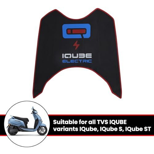 Grandbiker Iqube Rubber Floor Mat I Anti Skid Backing Foot Mat Compatible With Iqube Electric Scooter, Multicolour