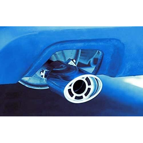Automaze Universal Fit Car Straight Oval Shaped Exhaust Tail Muffler Tip Pipe 60Mm (Model-A1422)