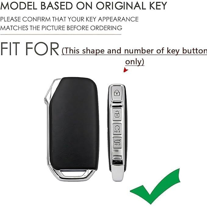 Cri8Hub Metal Silicon Key Cover Compatible With Kia Seltos 2023-2024 Facelift Htx | Carens X Line | Sonet Facelift 4 Button Smart Key Special Feature Visibility In Low-Light Condition