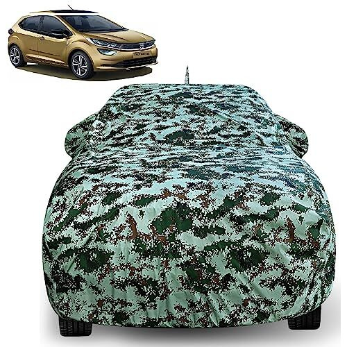 Auto Hub Waterproof Car Cover Compatible With Tata Altroz With Mirror & Antenna Pocket, Soft Cotton Lining, Waterproof Altroz Car Cover- (Forest,Multicolor)
