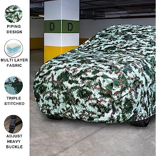 Auto Hub Waterproof Car Cover Compatible With Tata Altroz With Mirror & Antenna Pocket, Soft Cotton Lining, Waterproof Altroz Car Cover- (Forest,Multicolor)